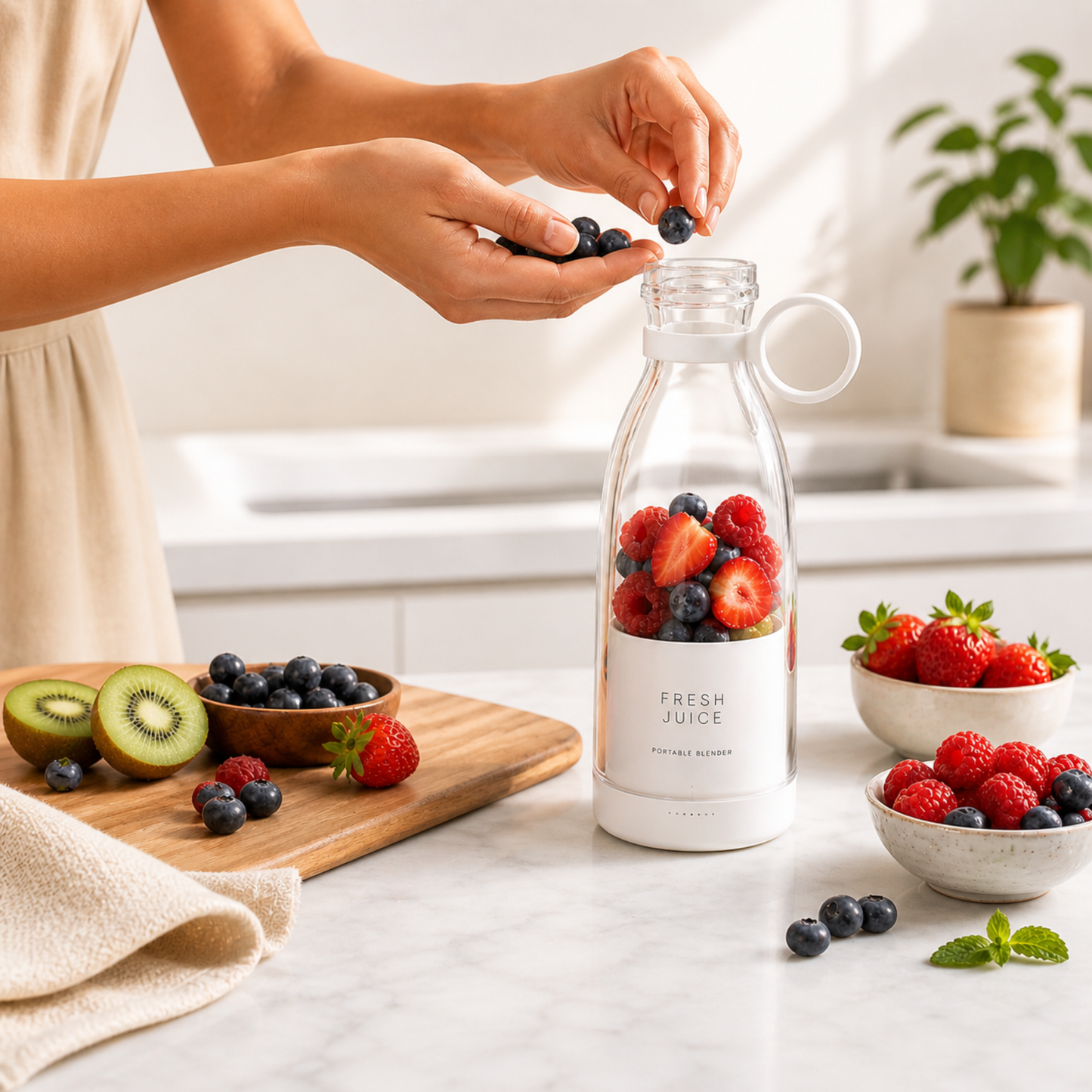Prunza FreshBlend Pro | Portable USB Blender — Black